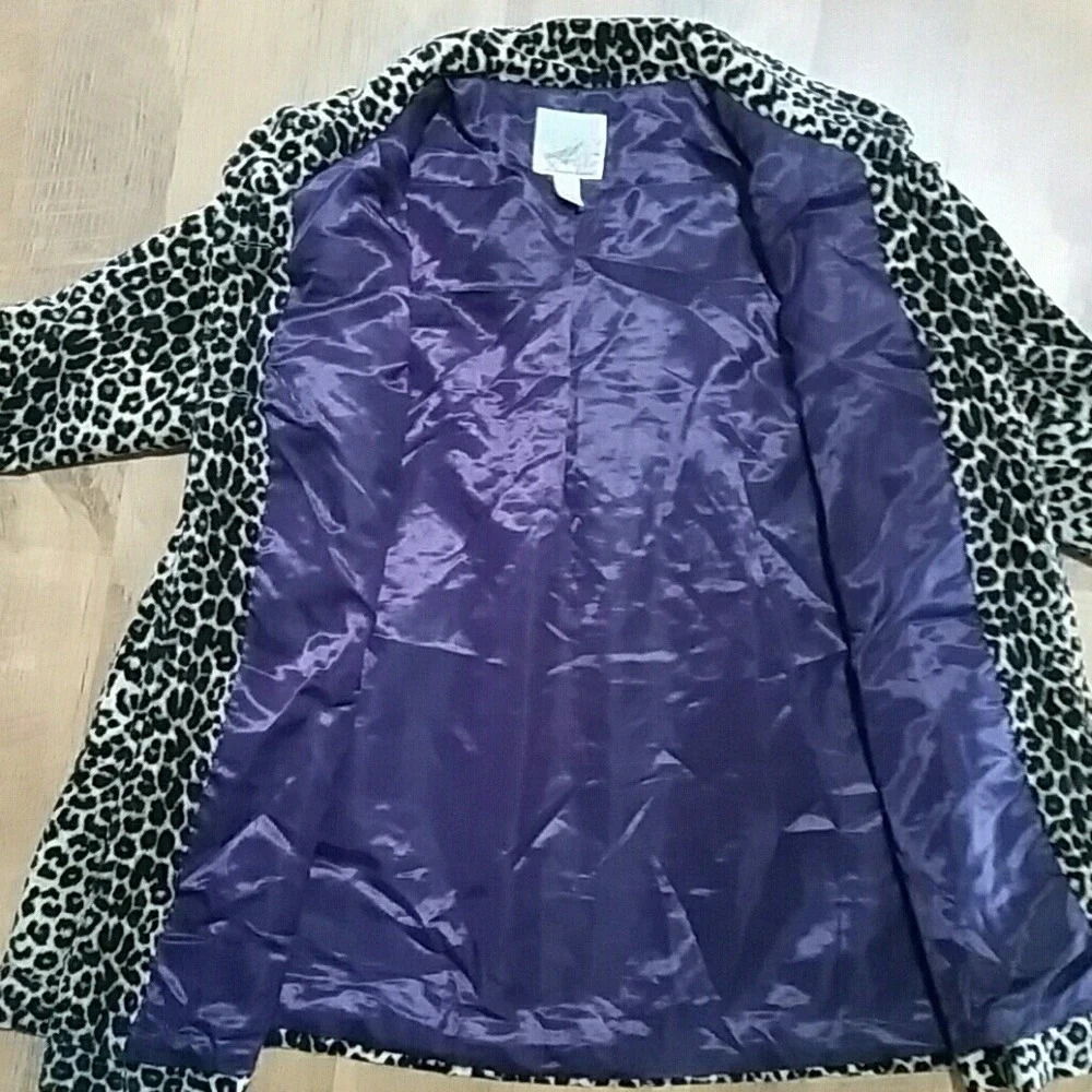 Peek Fleur Des Champs Girls Leopard Print‎ Formal Velour Coat Size 12